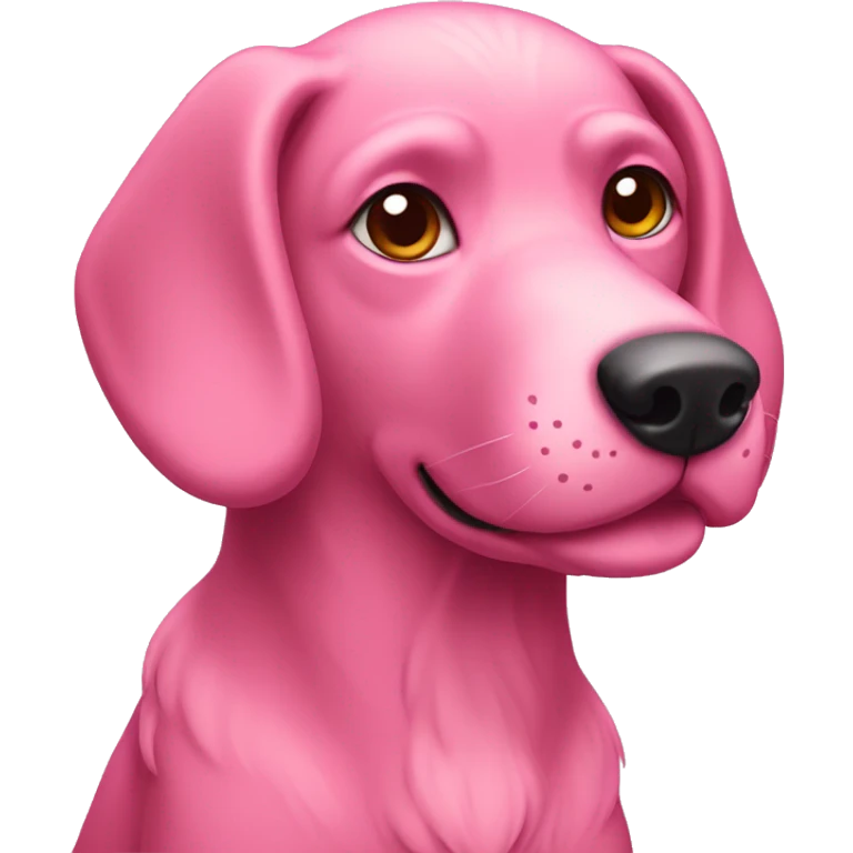 pink dog emoji