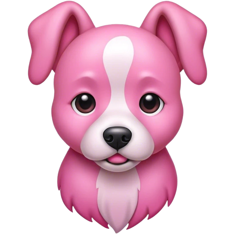 Pink dog emoji