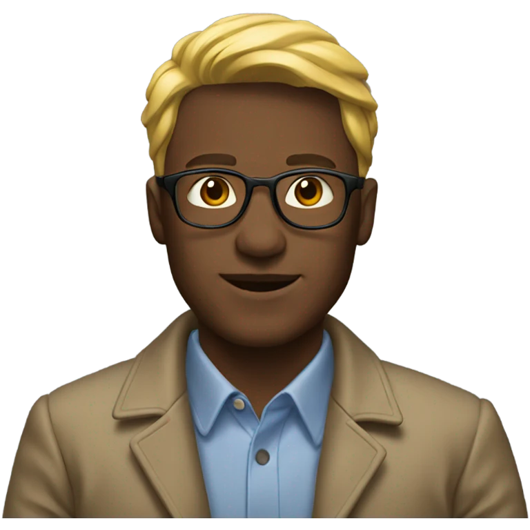 male portrait in nature sports coat  emoji