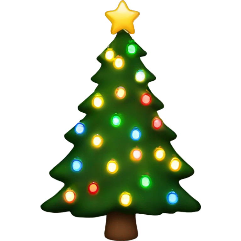 Christmas tree with lights  emoji