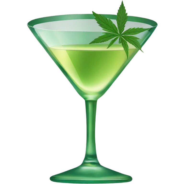 Weed martini  emoji