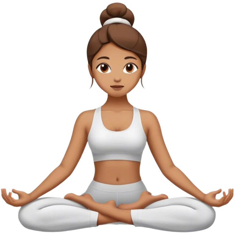 Girl doing yoga emoji