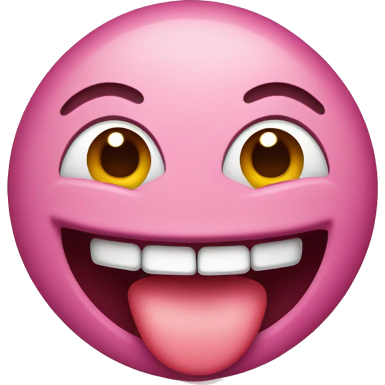 smiling and biting tongue emoji emoji