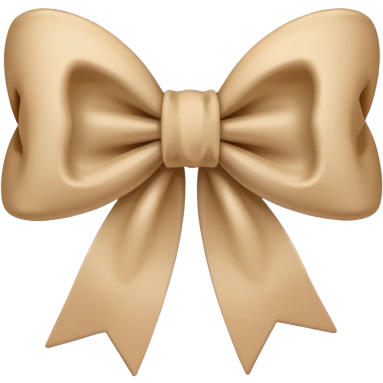 Beige bow emoji