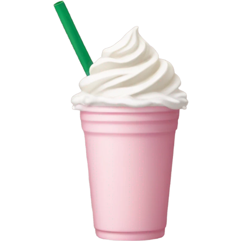 Aesthetic light pink Starbucks drink emoji