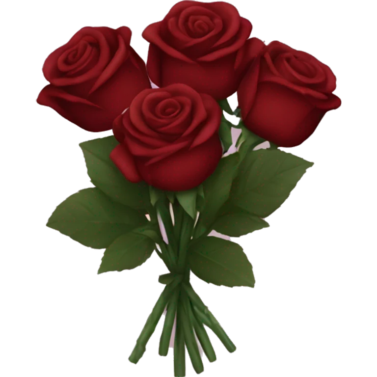 Bouquet of dark red roses emoji