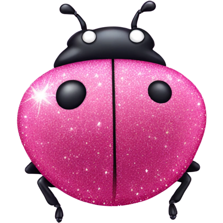 Pink ladybug with glitter  emoji