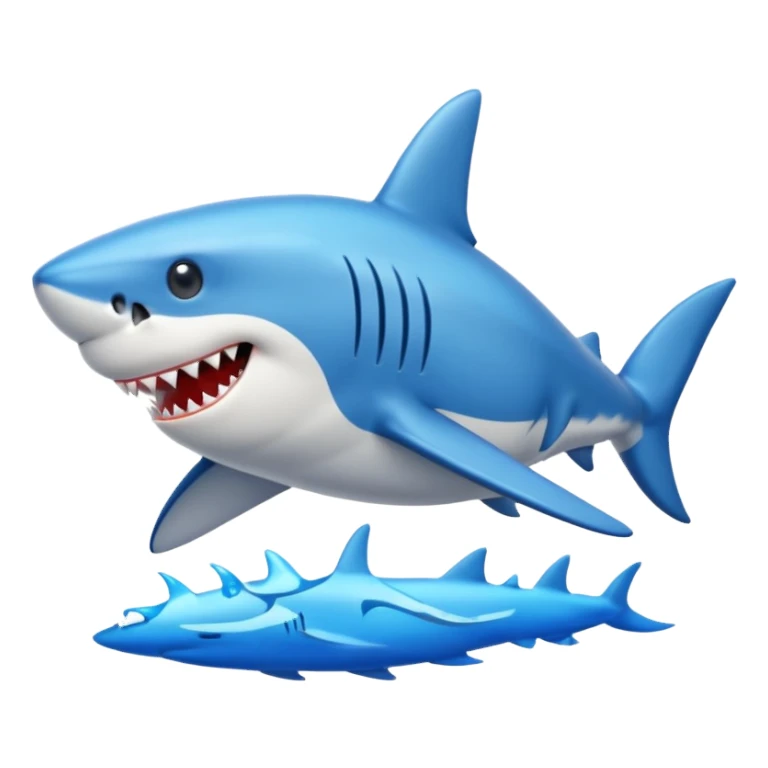 Shark with blue shoes sticker