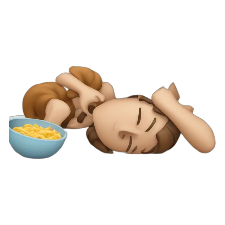 Friends having a food coma sticker