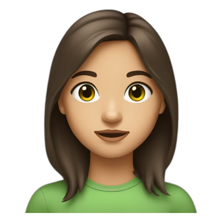 Fille brune yeux vert sticker