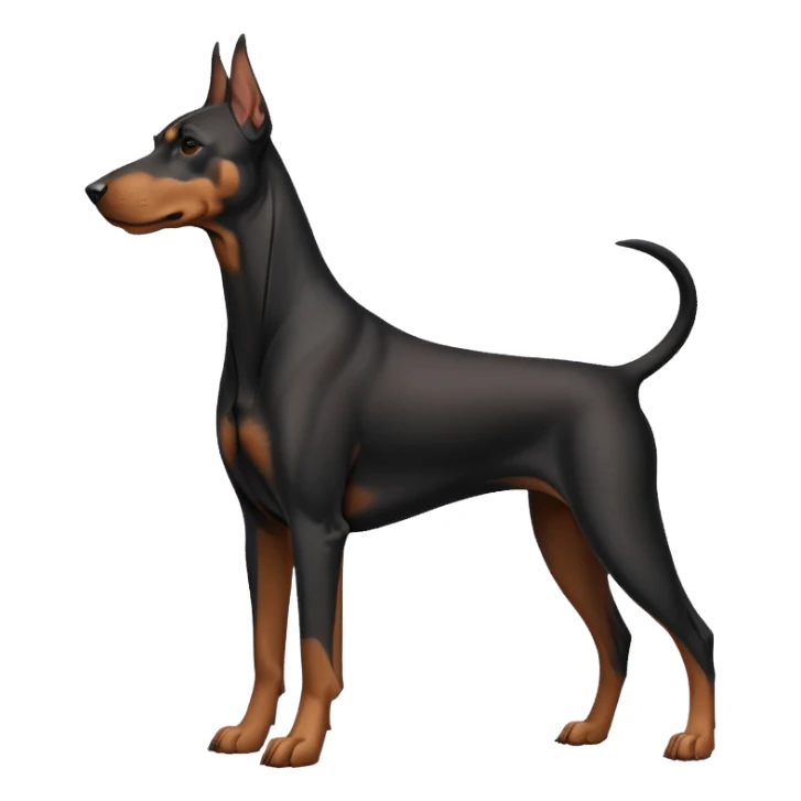 dog doberman full body sticker