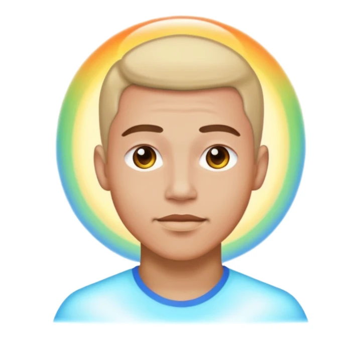 A man with aura sticker