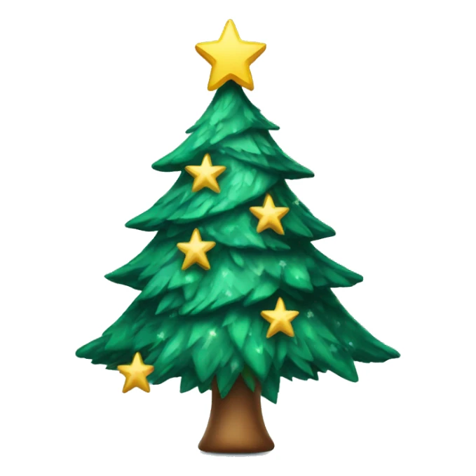 Christmas tree with star sticker