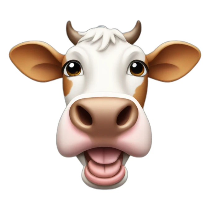 Cow with nose piercing  sticker