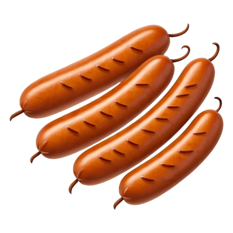 love-shaped sausages sticker