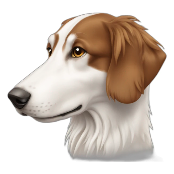 Perro borzoi blanco y marron claro  sticker