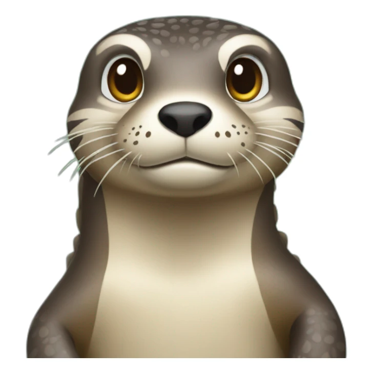 Loutre sur dinosaure sticker