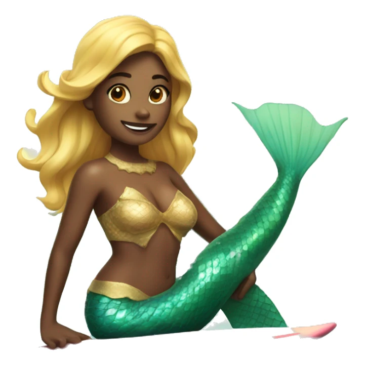 Mermaid on a surf board  sticker