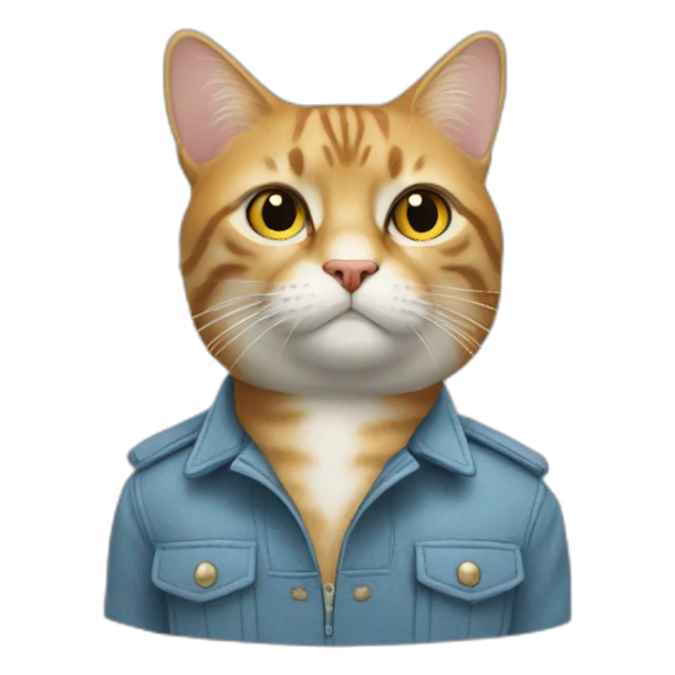 Un chat avec une tête de coque sticker