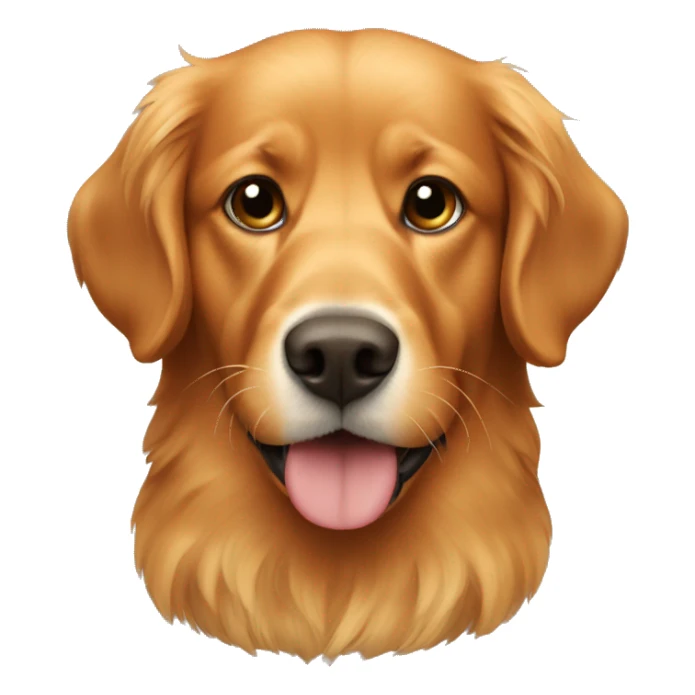 red golden retriever with beard sticker