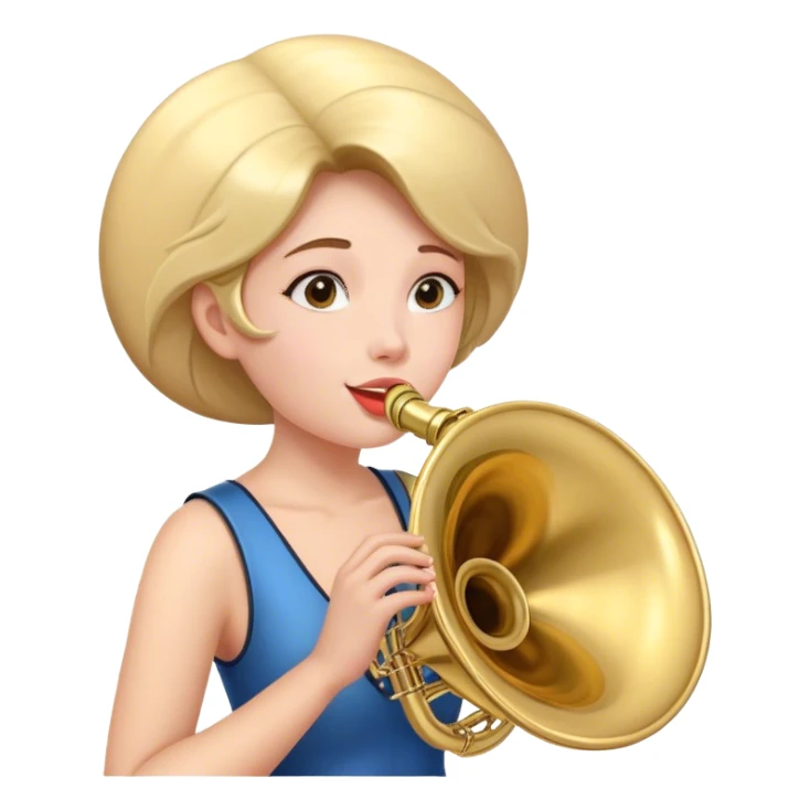 Girl playing the sousaphone sticker