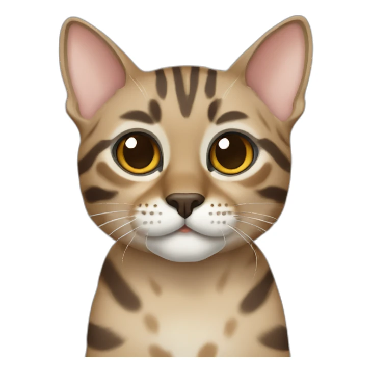 Dark beige/grey Bengal cat sticker