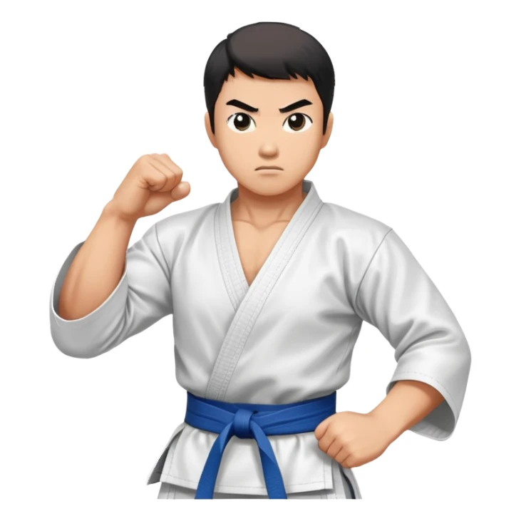 karate fighter sticker