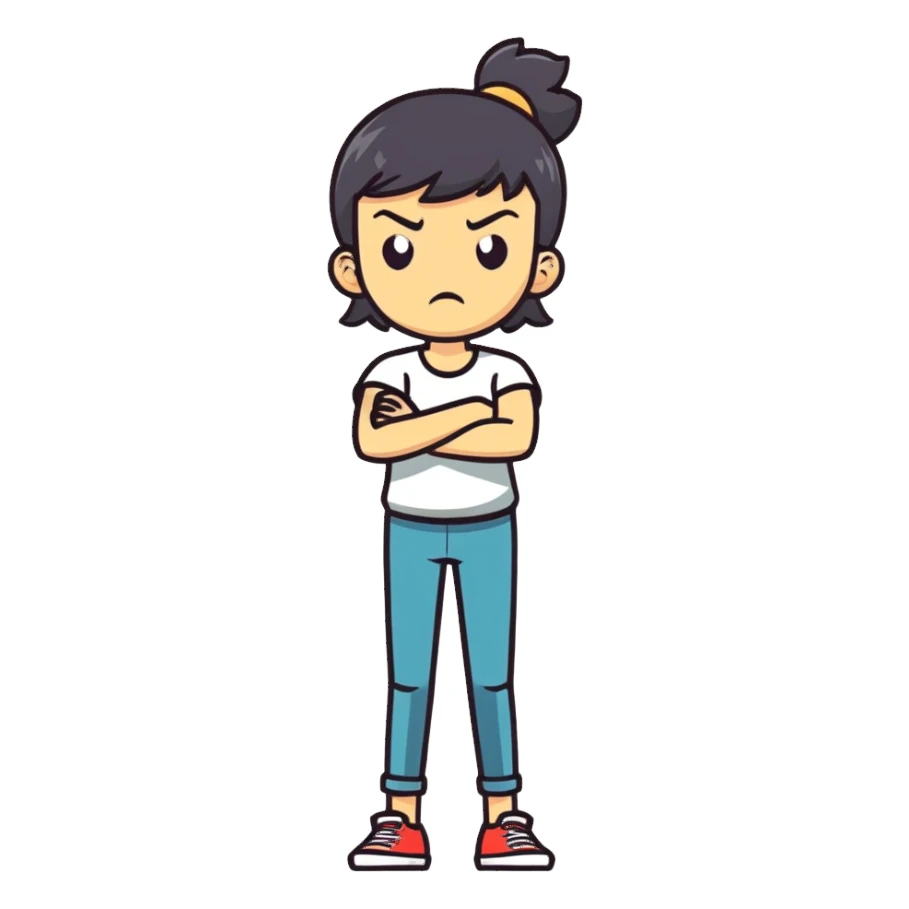 Sassy teenager arguing sticker