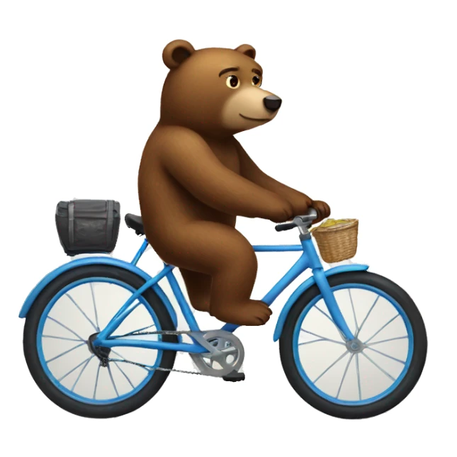 Bear in bike sticker