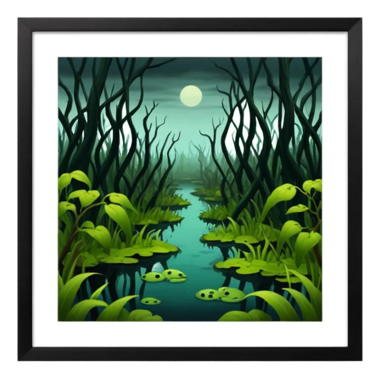 horror swamp sticker