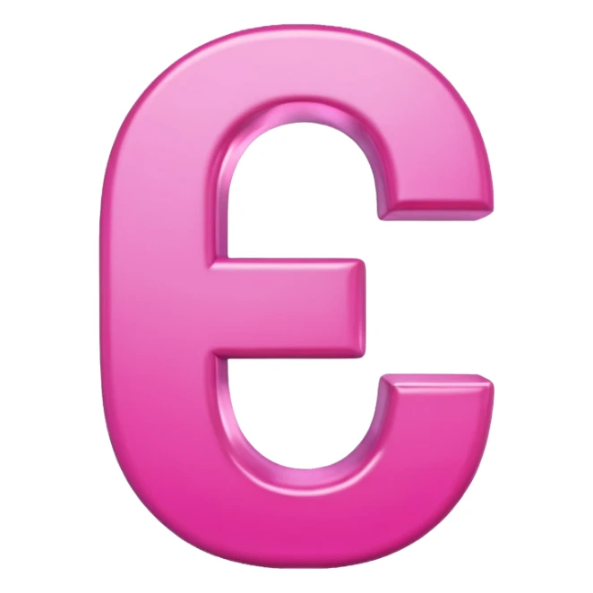pink letter D emoji sticker