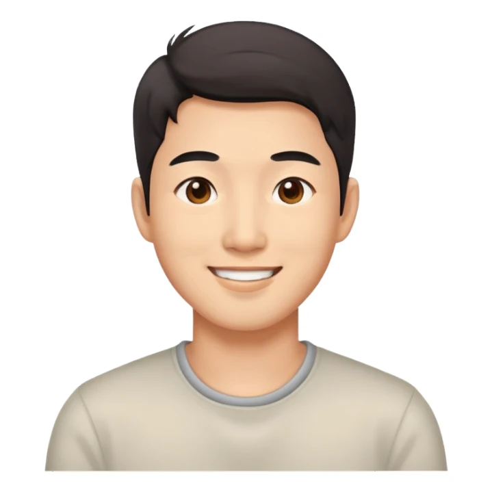 Asian happy good looking male sticker