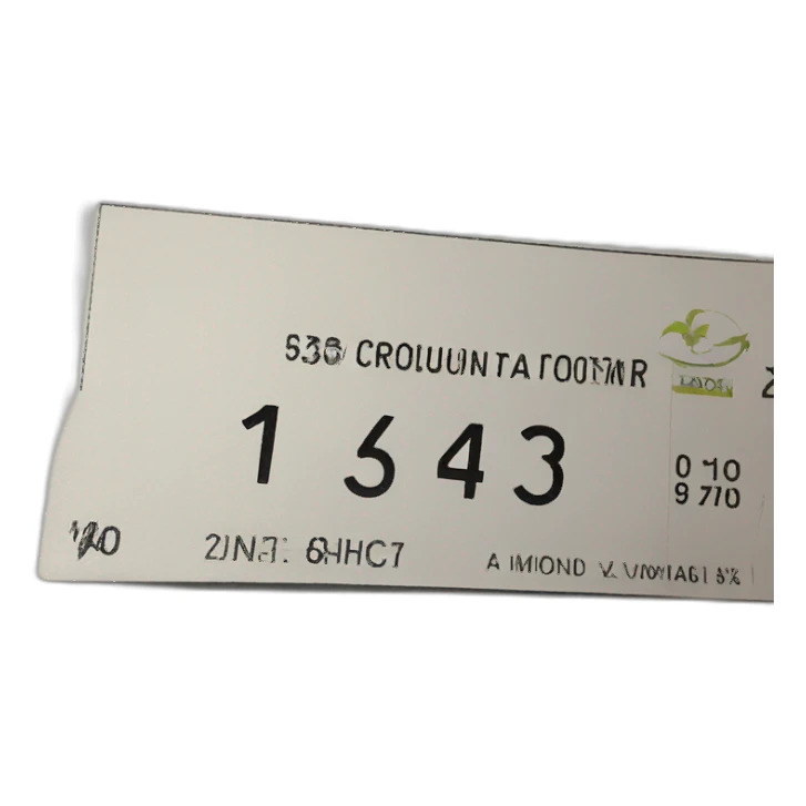 flight paper ticket number sticker