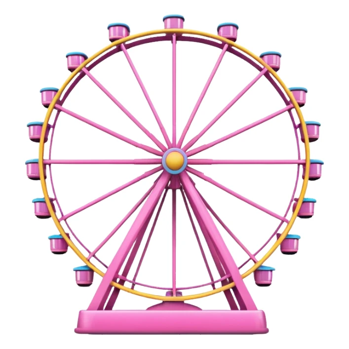mix pink Ferris wheel sticker
