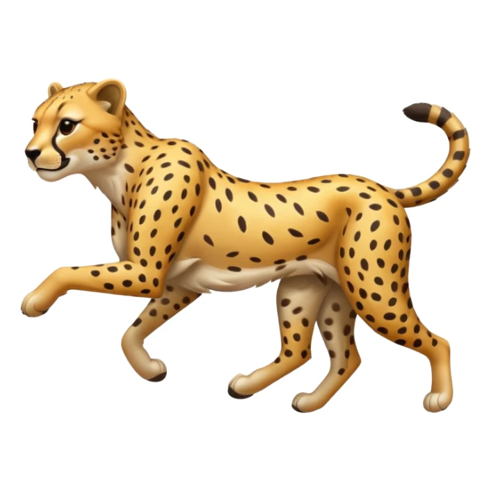 fast aggressive jumping running sheetah sticker