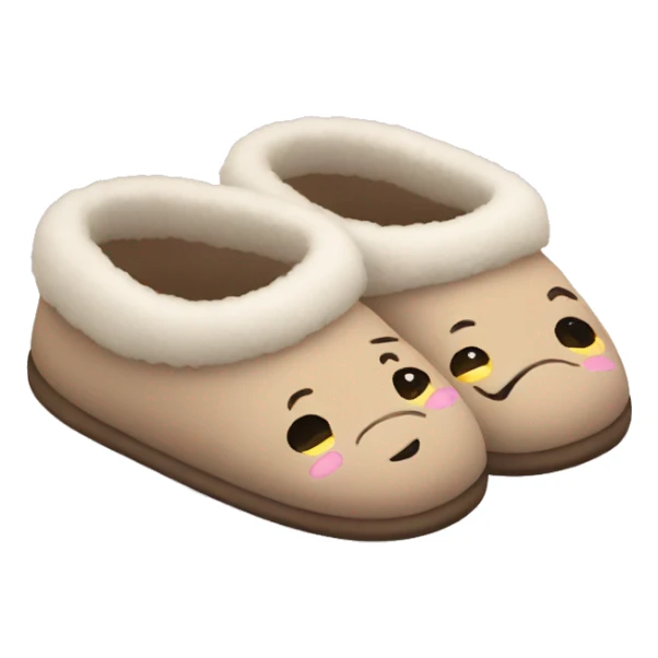 Cute slippers sticker