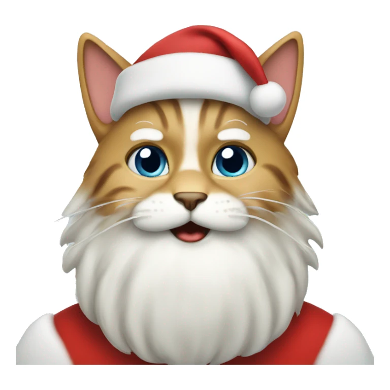 Santa and cat sticker