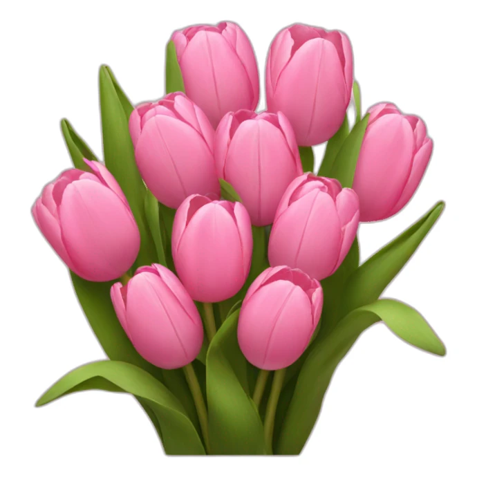 Bouquet of pink tulips sticker