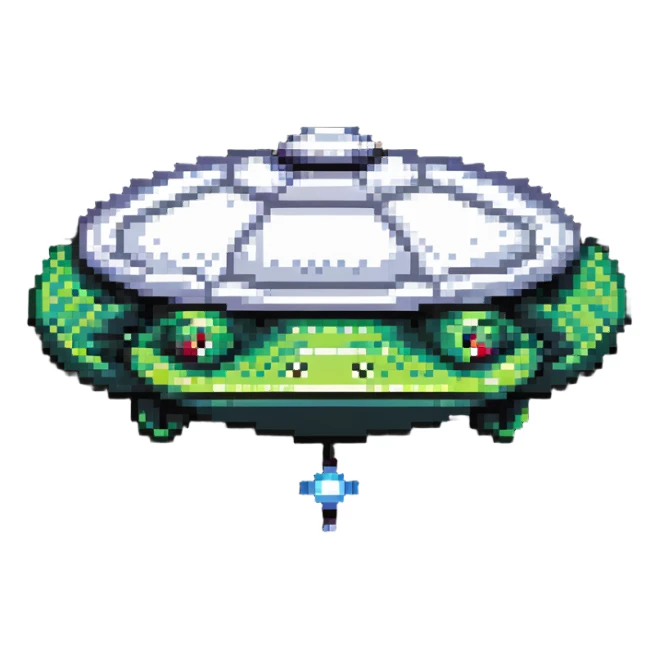 flying saucer abducting a crocodile sticker