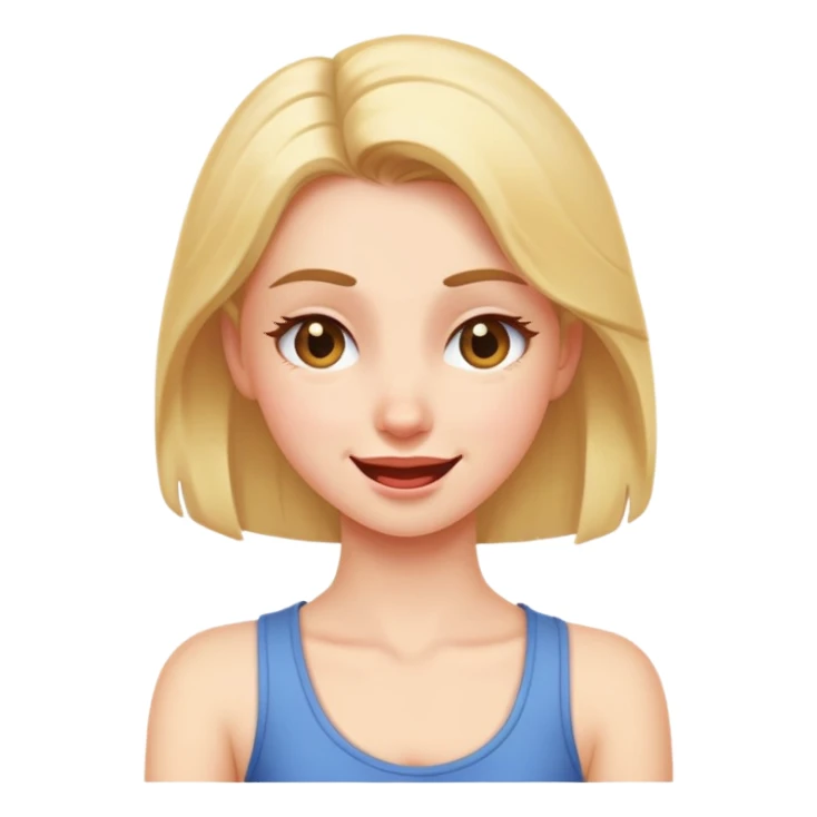 girl winking with arms across neck sticker