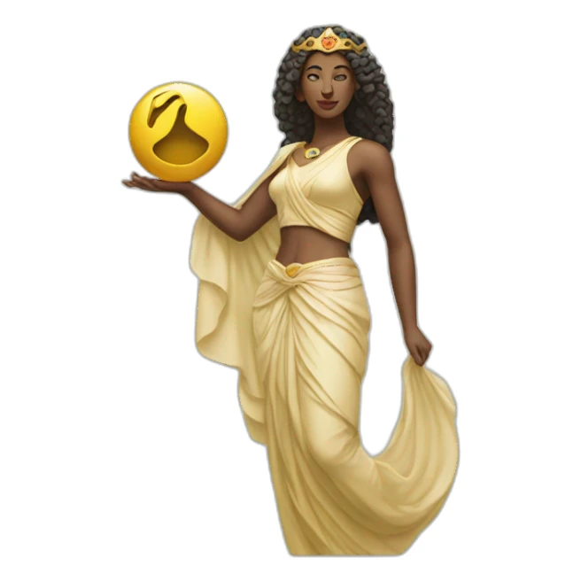 goddess holding nike logo sticker