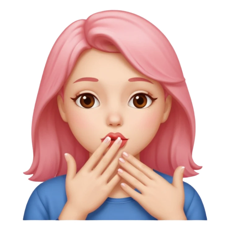 A human blowing kisses sticker