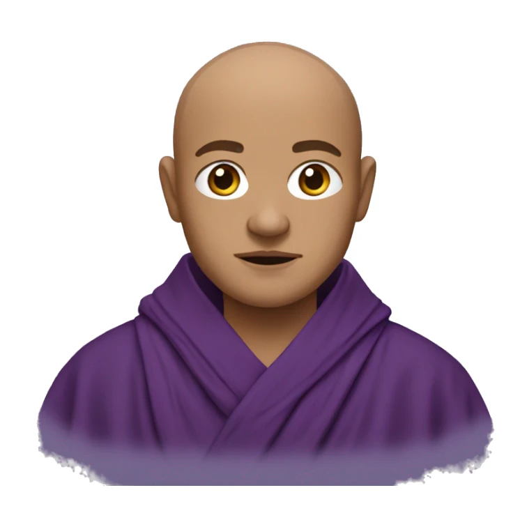 a monk in purple robe sticker