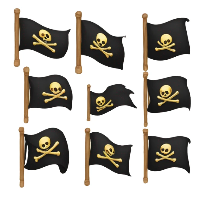 Pirat flags  sticker