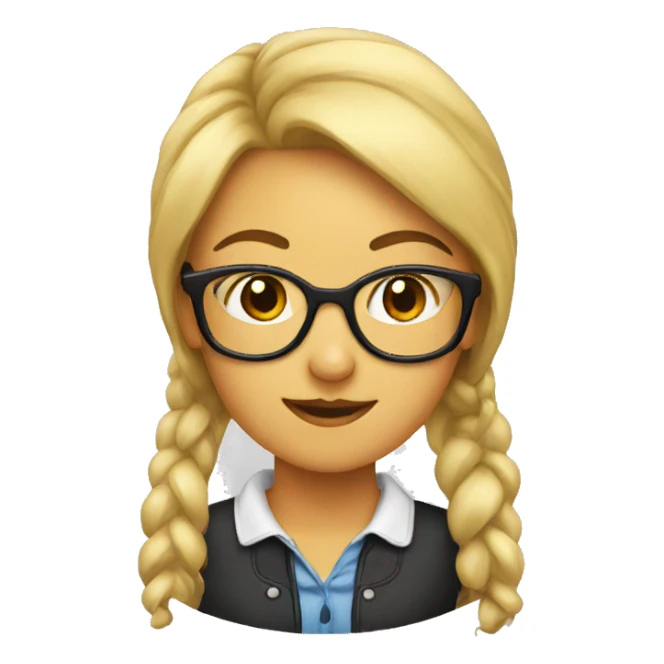 girl nerd emoji sticker