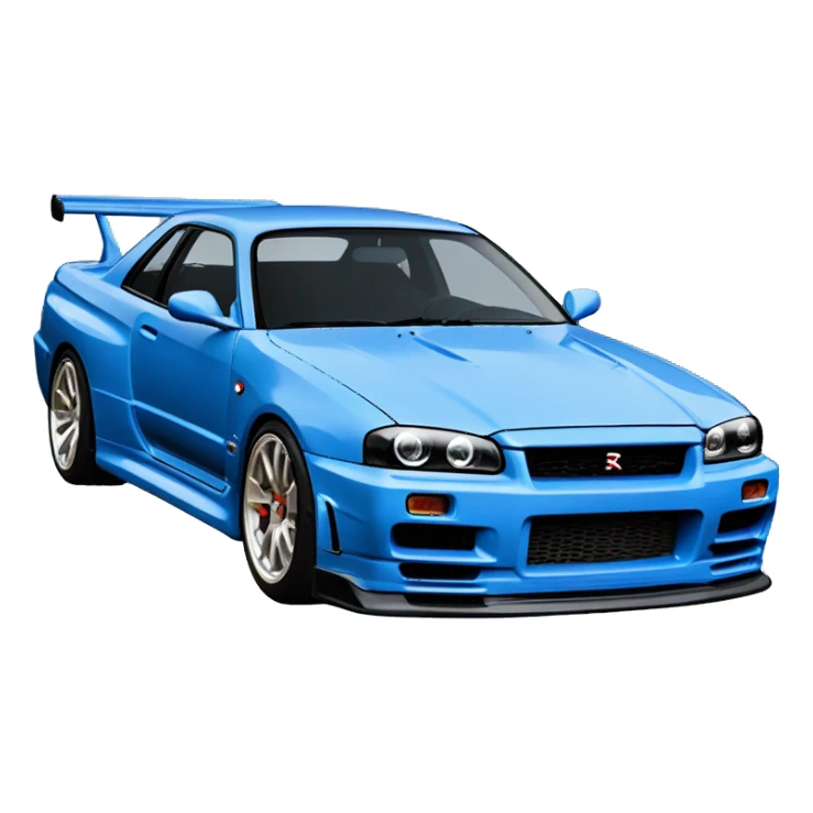 Nisan skyline r34 blue sticker