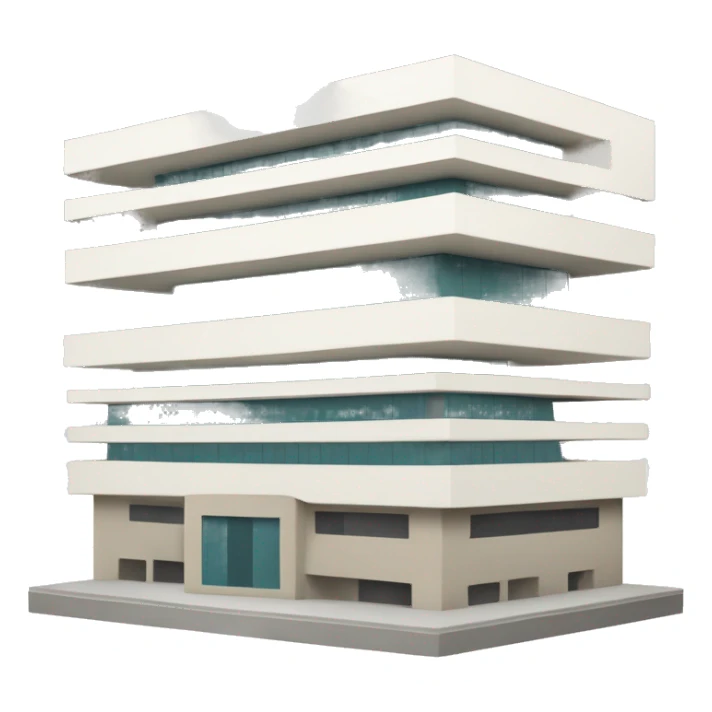 le corbusier building  sticker
