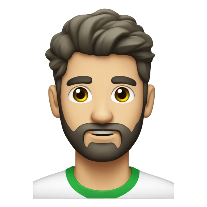 HOMBRE BLANCO, OJOS VERDES, BARBA  sticker