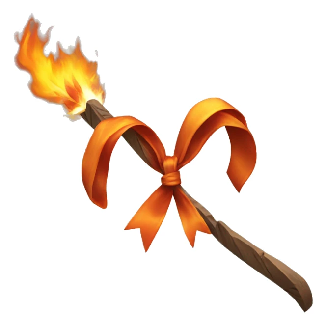 BOW WITH FIRE sticker
