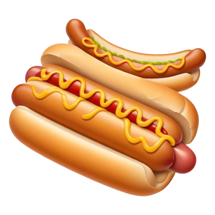 hot dog with a face sticker
